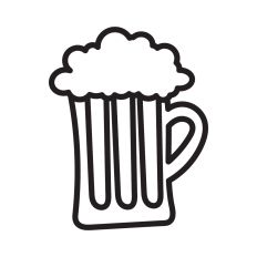 Beer pint outline
