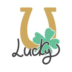 Lucky Horseshoe with clover