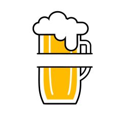 Beer glass borders