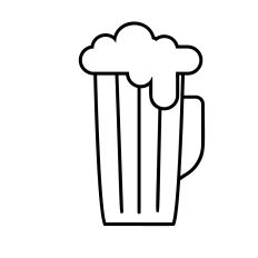 Beer glass line art