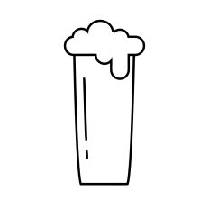 Beer line art clipart