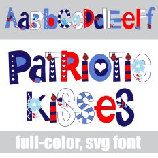 Patriotic Kisses Color Font