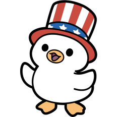 cute patriotic goose