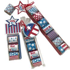 Patriotic Star Nugget Sleeve and Wraps Printable Stickers