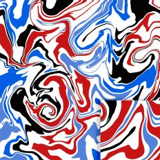 Patriotic acrylic pour swirl printable pattern