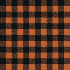 Orange and black buffalo plaid