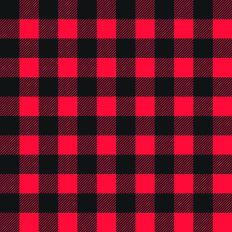 Red and black buffalo plaid