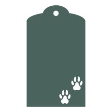 Paw prints gift tag