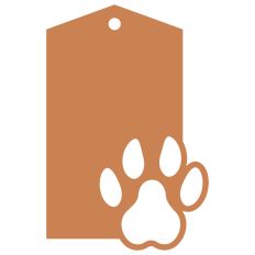Paw print tag