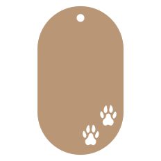 Paw prints tag