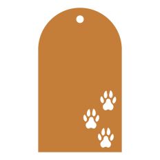 Paw print tag