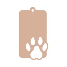 Gift tag with paw print