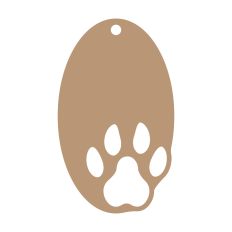 Oval gift tag