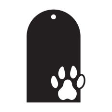 Paw print tag