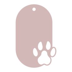 Gift tag with paw print