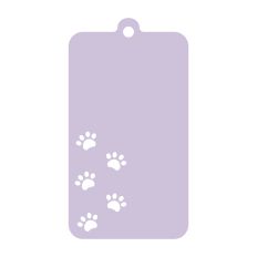 Tag with paw prints
