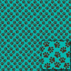 Teal & Brown Paw Prints – Printable Pattern