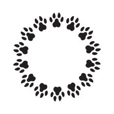 Paw prints frame