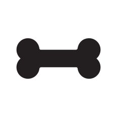 Dog bone silhouette