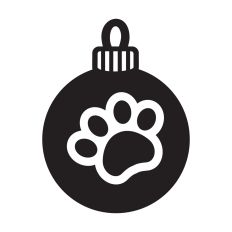 Paw print ornament