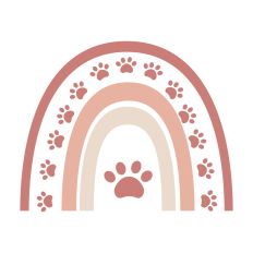 Rainbow with paw prints