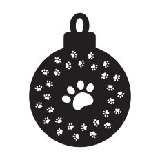 Paw prints Christmas ornament