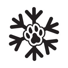 Paw print snowflake
