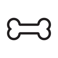Dog bone outline