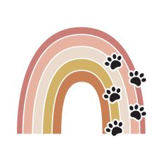 Rainbow with paw prints