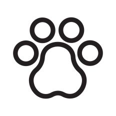 Paw print outline
