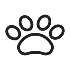 Paw print outline