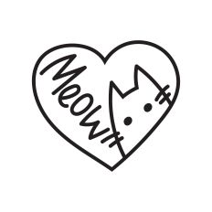 Heart with kitten