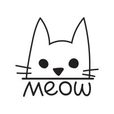 Meow with cute cat design