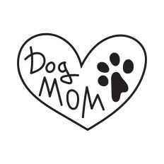 Dog mom heart