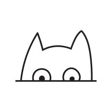 Hiding cat border
