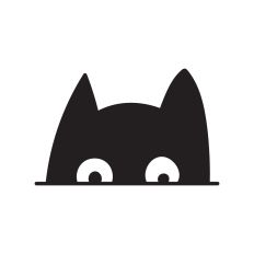 Cat silhouette border