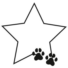 Paw Prints Star Frame