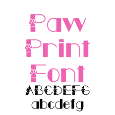 Paw Print Font, Playful Sans Serif Font