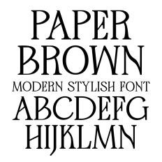 BFC Paper Brown Caps Modern Serif Halloween Font