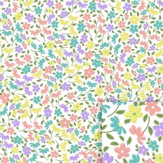 Springtime Pastel Ditsy Floral Seamless background pattern