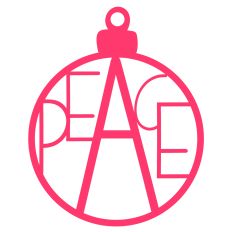 Peace Christmas Bauble