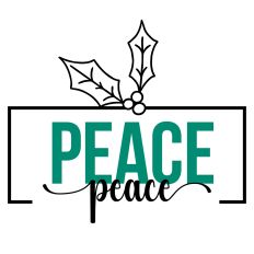 Peace Holly Framed Word