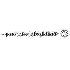 Peace Love Basketball Heart Quote