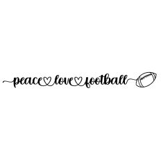 Peace Love Football Heart Quote