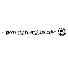 Peace Love Soccer Heart Quote