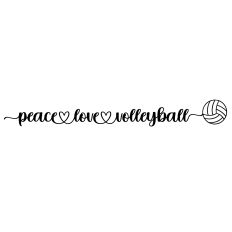Peace Love Volleyball Heart Quote