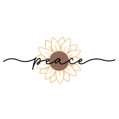 Peace Sunflower Word