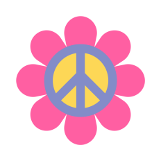 Flower SVG | Peace SVG | Hippie SVG | Retro SVG