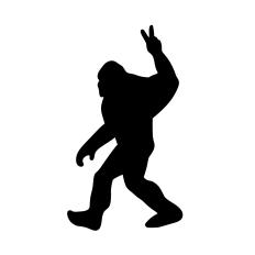 Peace Out SASQUATCH - BIGFOOT by Toni Imlay