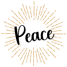 Peace Word Art Decal | Christian Iron-On SVG | Faith T-Shirt Design